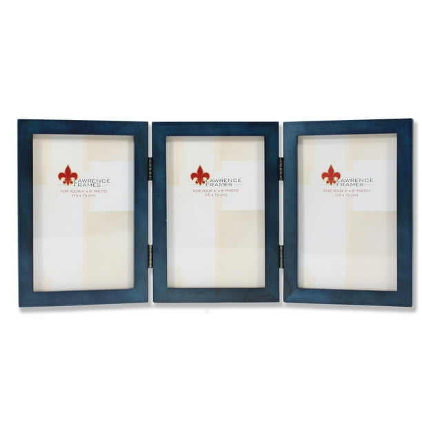 Gallery Collection Lawrence Frames Hinged Triple Blue Wood Picture Frame 4 by 6-Inch 755746T Gallery Collection Lawrence Frames Hinged Triple Blue Wood Picture Frame 4 by 6-Inch 755746T